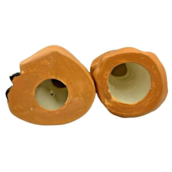 Pair of Ceramic Monk Figurines Holding Wine / Liquor Bottles - 5" & 6" Tall - Picture 2 of 7